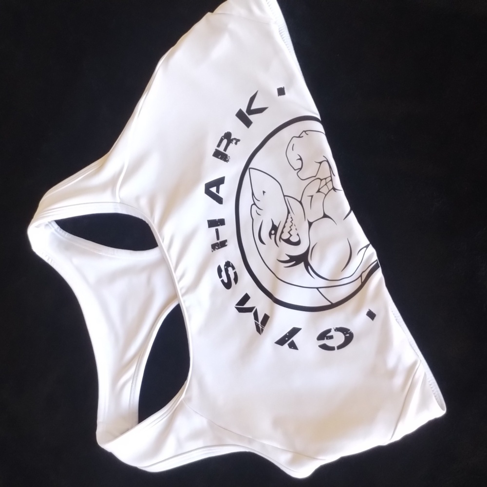 Gymshark Legacy Graphic Bra in Black and White
